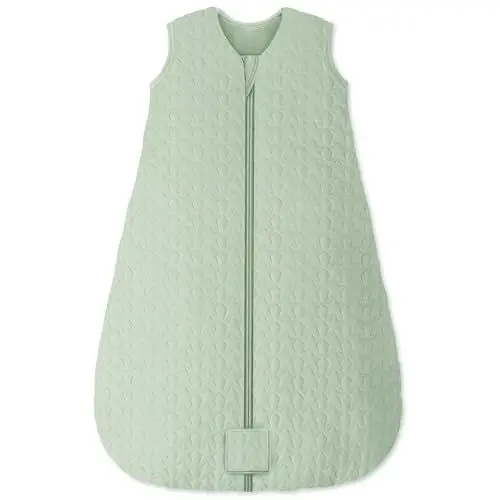 Produktbild: Unnivoll Schlafsack Baby Winter 2,5 Tog Baby Schlafsack 0-6 Monate Baumwolle Babyschlafsack Neugeborene Winterschlafsack Baby Warm und Weich 67 cm für Jungen Mädchen Grün