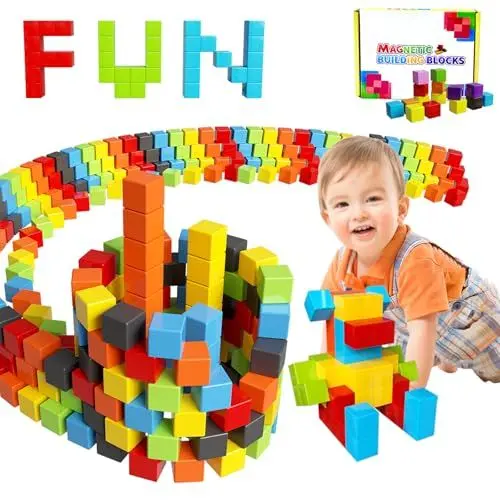 Produktbild: Unokit 30 Teile Magnetische Bausteine STEM und Vorschule Magnetspiel für Kinder Magnetbausteine Spielzeug für Jungen und Mädchen ab 3 Jahre