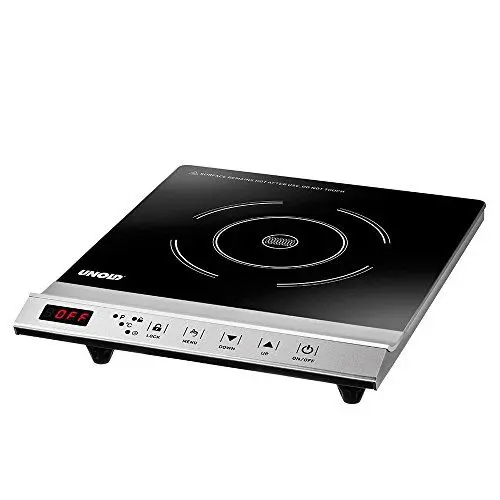 Produktbild: UNOLD Induktionskochfeld, Kochplatte, 1.800 Watt, 29,5 x 29,0 cm, Touch-Display, Timer, Energiesparend, Erweiterbar, 58255