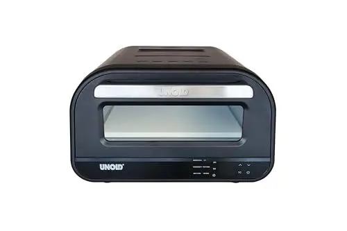 Produktbild: Unold 68815 PIZZAOFEN Don Luigi Sonderedition, Elektrisch 450°C, inkl. Zubehör, hitzeisoliert, gleichmäßige hitzeverteilung, Energiesparend, 2 min Backzeit, Automatikprogramme, Profi Pizza, 1.700 Watt