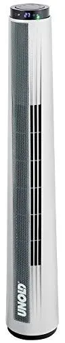 Produktbild: Unold 86940 Turmventilator Sight - 3-stufiger Geschwindigkeitsregelung, zuschaltbare 70° Oszillation, Fernbedienung, LED-Display, Timer-Funktion, Kabelaufbewahrung