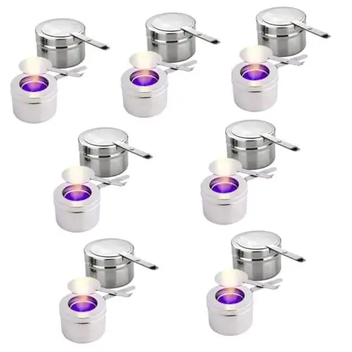 Produktbild: Unomor 14 Stk Ölbrenner Outdoor-tablett Geschirr Isolierbehälter Für Lebensmittel Essens Wärmer Einweg-chafing-dish Boxburner Chafer in Ofenkern Gel Server Vorbereitung Liefert Runden