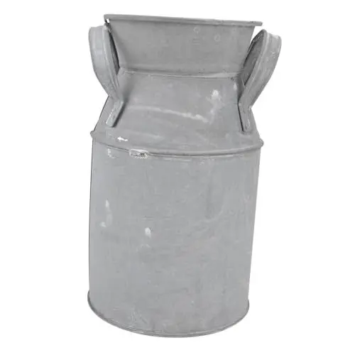 Produktbild: Unomor 1stk Blumeneimer Aus Metall Verzinkte Blumenvase Bauernhausvasen Für Blumen Pflanzkübel Aus Metall Retro Flower Bucket Kräutertopf Bauernvase Landhausstil Deko Milcheimer Draussen