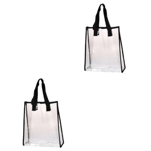 Produktbild: Unomor 2 Stk Handtasche für Damen Rucksack-Tasche klare Geldbörse Damenhandtasche Rucksack-Geldbörse für Frauen klare Tasche klare damentasche wasserdicht Tragetasche Einkaufstasche