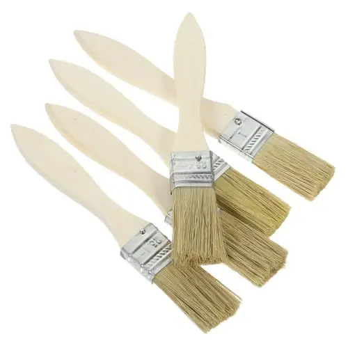 Produktbild: Unomor 36st 36 Stück Pappelholzgriff Haarbürste Reinigung Industrie Backen Grill Wasserdichte Bürste (high-end 1 Zoll) Lasurpinsel Pinsel Für Möbel Haushalt Pinsel Für Ölfarbe Hölzern