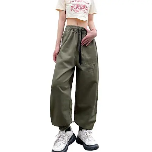 Produktbild: Unotobe Cargohose Damen Baggy y2k High Waist Weites Bein Jogginghose Herren Baumwolle Streetwear…