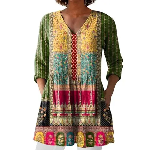 Produktbild: Black Friday Angebote 2025 Leinenbluse Damen, Blusenshirt Langarm Sommer Leinen Shirt Sommerblusen Leicht Strand Tunika Luftig Boho Elegante Oberteile Tshirt Longshirt Blusen & Tuniken Für Damen