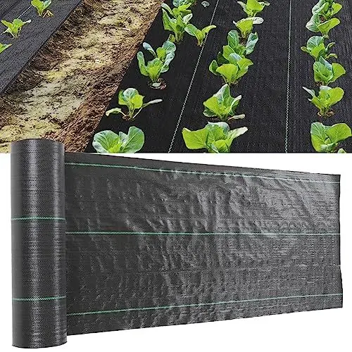 Produktbild: Bändchengewebe Unkrautfolie 150g/m² 1,2 x 90 m Unkrautvlies Gartenvlies gegen Unkraut Unkrautfolie Wasserdurchlässig für Gärten, Unterdecks und Gehwege