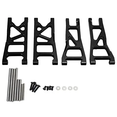 Produktbild: Untere Schwinge für RC Autos, Langlebiges Aluminium, Vordere Hintere Untere Schwinge für 1/10 Ferngesteuertes Auto(Schwarz)