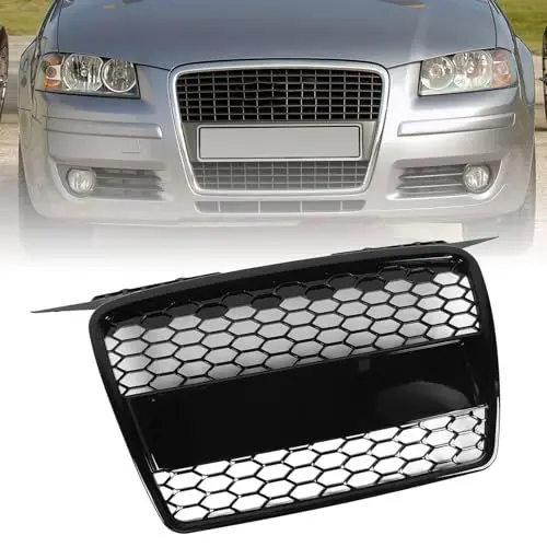 Produktbild: Unterer Kühlergrill der Vorderen Mittelstoßstange, Ersatz-Gitter der Vorderen Unteren Mittelstoßstange, Kompatibel mit 8P-Chassis Prefacelift 2004 Bis 2008, Ersetzt 8P4853651A