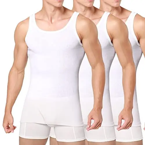 Produktbild: Smart Sir Unterhemd Herren 3er Pack 100% Baumwolle Tank Top Männer Schwarz