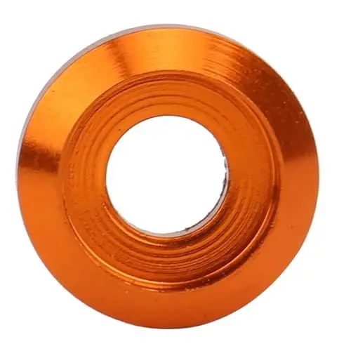Produktbild: Unterlegscheibe für Sechskantschrauben und Widerstandsfähige M3-Aluminiumlegierung, Orange Eloxiert, Leicht, 20 Stück