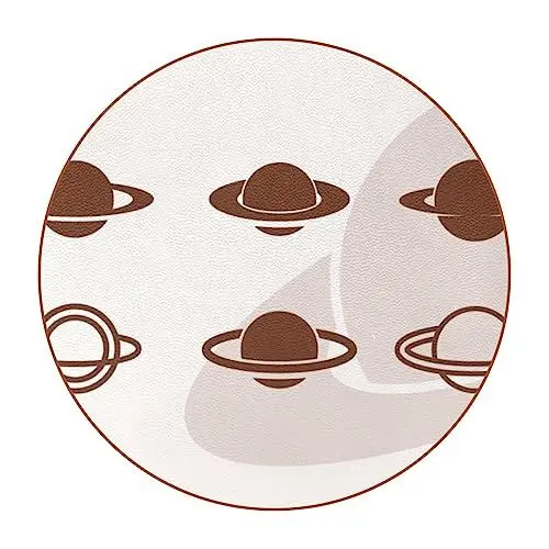 Produktbild: Untersetzer für Getränke,Leder Untersetzer 6er Set,Cartoon-Planet,Untersetzer für Tassen Home Kitchen Decor