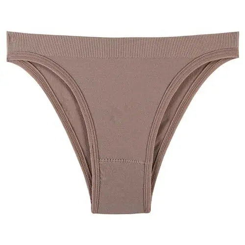 Produktbild: Unterwäsche Organizer Schubladen mit niedriger Taille für den Bauch, nahtlos, einfarbige Taille, dünne, dünne Höschen Sexy Unterwäsche Dessous (Coffee, M)