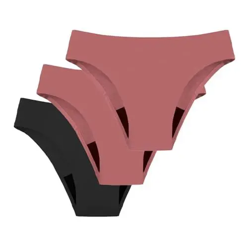 Produktbild: Unterwäsche für die Periode Badehose Strömungsabsorption Auslaufsichere Perioden Hose zum Schwimmen Bikini Hose High Waist Absorbierend Baumwolle Postpartum Slips Bikini Slips Period