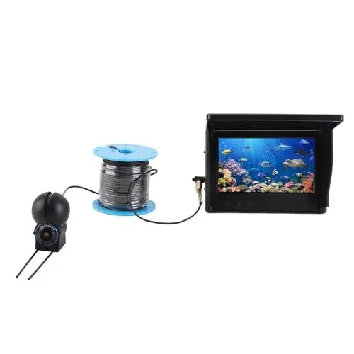 Produktbild: Unterwasser Angelkamera, 30 M Kabel, 4,3 Zoll Bildschirm, 1080P HD Eisangelkamera, Tragbarer Fischfinder mit Ultraweitwinkelobjektiv für das Kajakangeln auf Dem Bootssee