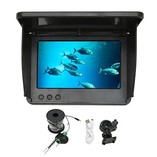 Produktbild: Unterwasser-Angelkamera, Eisfischen-Kamera, Eisfischen, Fischfinder, Angelkamera, 5 Zoll, 2500 Cd Helligkeit, IPS 800 X 480 HD-Bildschirm, wasserdichte