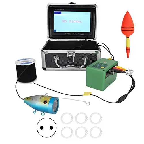 Produktbild: Unterwasser-Angelkamera, Eisfischen-Kamera, Fischfinder, Eisfischen, 30 M, 1000 TVL Megapixel, 92 ° Betrachtungswinkel mit 7 Zoll TFT-Farbdisplay, 15 Infrarotlampen, 100–240 V