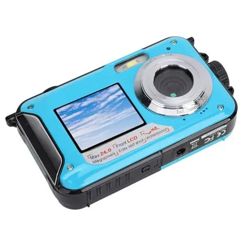 Produktbild: Unterwasserkamera, 11FT 2,7K 48MP Wasserfeste Kamera Zum Schnorcheln (Blue)