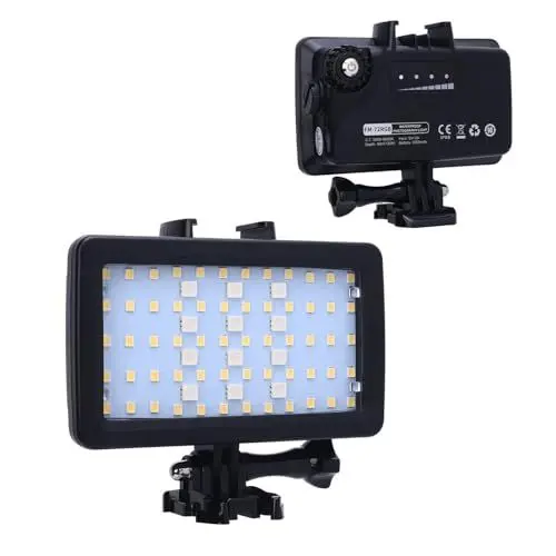 Produktbild: Unterwasserlichter Tauchlicht, 130 Fuß wasserdichte LED -Video -Licht -RGB -Fülllicht, 5000 Bis 6000k Dimmbar, für DSLR -Actionkameras