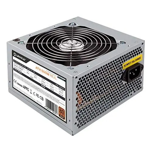 Produktbild: UNYKAch Netzteil ATX 500 W 80 Plus Bronze, 120 mm Ultra-leise, speziell für Profis und Gaming, Leistungsfaktor APFC