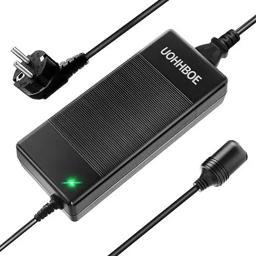 Produktbild: UOHHBOE Spannungswandler 230v auf 12v KFZ Netzadapter 10A 120W Netzteil Adapter für Kühlbox, Autostaubsauger, Kompressor