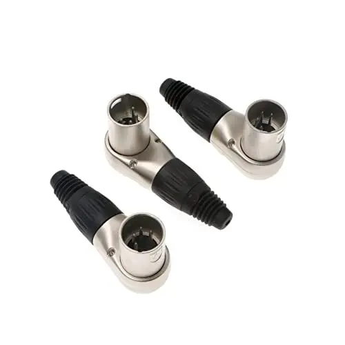 Produktbild: Uonecn XLR 4 pin Stecker für ARRI Monitor DSLR Rig 3 Stück Rechtwinklig 90 Grad XLR 4 pin Stecker