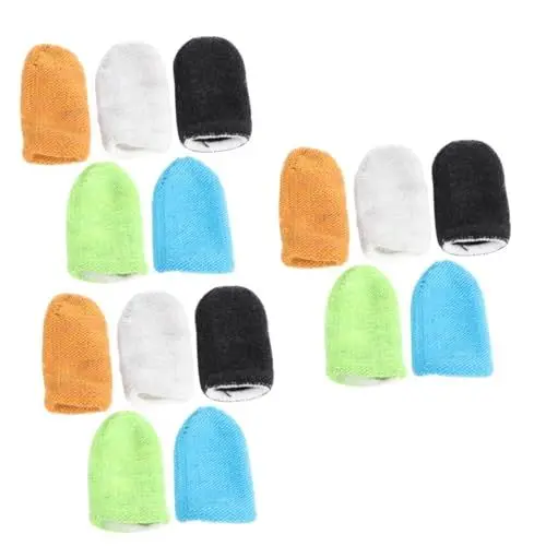 Produktbild: Uonlytech 15 Stk Gesichtstücher, Make-up-entferner Handschuhe Zum Reinigen Schützende Handyhülle Gummierte Fingerkuppe Malfinger Stulpe Atmungsaktiver Fingerschutz Mann Lebensmittel Gemalt