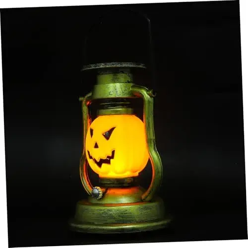 Produktbild: Uonlytech 1Stk Halloween-Kürbislaterne Halloween- Herbstdeko Mini halloween dekoration halloween decor solarleuchten für außen Halloween-Nachtlampe Halloween-Kerosin Abs