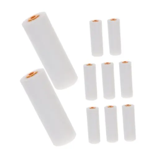 Produktbild: Uonlytech 1 Satz Schwammrollenbürstenkopf Farbroller Aufsätze Lackierroller Für Verschiedene Oberflächen Farbroller Für Präzises Streichen Wand Farbroller Farbroller-kit Abs 10st