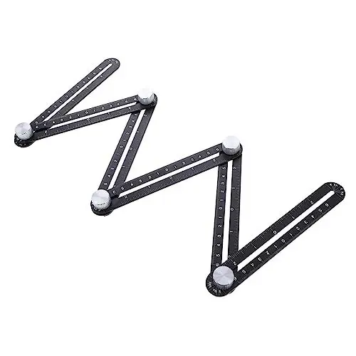 Produktbild: Uonlytech 1 Stück Fliesen-Zollstock Angel-Gadgets Fliesenboden Metallstanzer Angelwerkzeuge Locher-Ortungslineal Holzbearbeitungs-Stanzwerkzeug Holzbearbeitungsstanzer