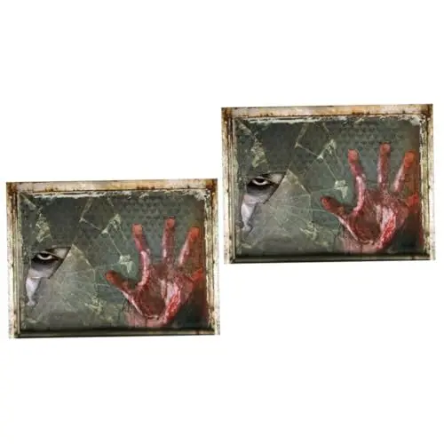 Produktbild: Uonlytech 2St Halloween-Horror-Aufkleber halloween wanddeko Halloween Wandsticker wanddeko halloween Halloween-Wandklammern Abnehmbare Aufkleber Halloween-Wandtattoos Halloween-Wandaufkleber