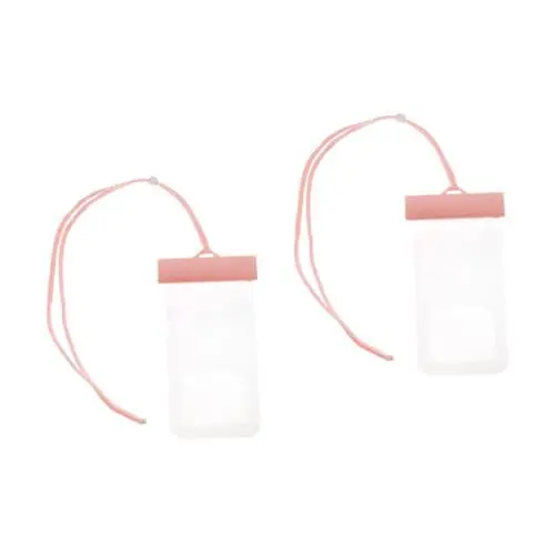 Produktbild: Uonlytech 2stücke wasserdichte Handyhülle Für Schwimmen Transparentes Luftdichtes Handy-tauchcase Mit Tragegurt Geeignet Für Strand Urlaub Und Wassersportaktivitäten