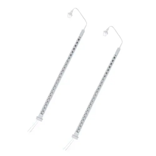 Produktbild: Uonlytech 2stücke Miniatur Straßenlaterne Für Modelleisenbahn Luminous Signal Light Silber Maßstab Mit Weißem Licht Für Sandtischdekoration Und Mini-Haus-
