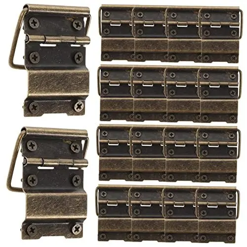 Produktbild: Uonlytech 30er Karton Holzkiste Mit Draht Kleine Scharniere Für Das Handwerk Schrankscharniere Aus Metall Dekorative Scharniere Gehäusescharniere Aus Holz Eisenscharnier Kastenform