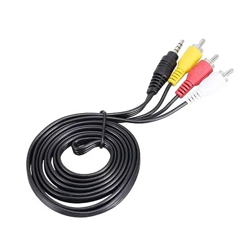 Produktbild: Uonlytech Av-kabel Für Camcorder 3 5 Mm Auf 3 Av-leitungen Stereo Auf 2 Adapter Für Tv-av-receiver