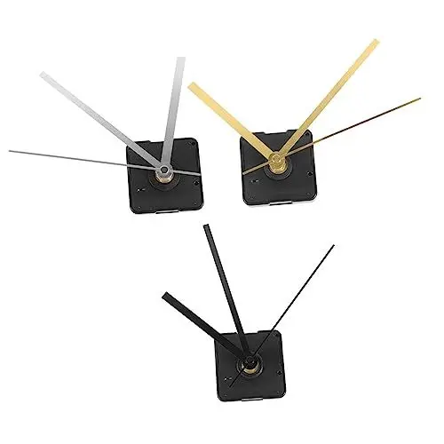 Produktbild: Uonlytech 3 Sätze Wanduhr Geräuschloses Uhrwerk Batterie-uhrenmotoren Mechanismus Einer Wanduhr Pendeluhrwerk Elektrischer Uhrmotor DIY-wanduhr Uhr-reparaturteil Schmücken Mechanisch Plastik