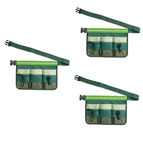 Produktbild: Uonlytech 3 Stück Gartenwerkzeug-Gürteltasche Herrenschürze Profi-Werkzeuge Canvas-Schürze Eimer Werkzeugtasche Bauwerkzeuge Verstellbare Werkzeug-Hüfttasche Hüfttaschen