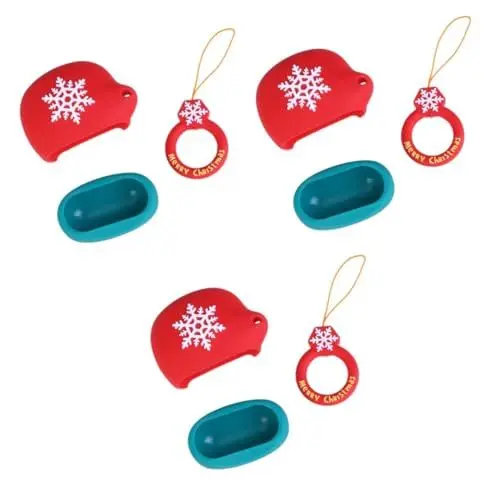Produktbild: Uonlytech 3st Kabelloser Kopfhörerschutz Weihnachts-kopfhörer-hülle Schneeflockenmuster Cartoon-kopfhörerhülle Hülle Für Kabellose Kopfhörer Headset Kabellos Kopfhörer-ärmeltasche Ohrstöpsel