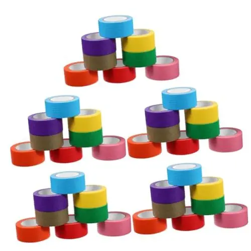 Produktbild: Uonlytech 40 Rollen Abdeckband Klebeband Künstlerband Bunte Bänder Malerband Regenbogenband Zeichenband Farbiges Band Scrapbook-diy-klebebänder Papier Maskieren Schmücken Kind