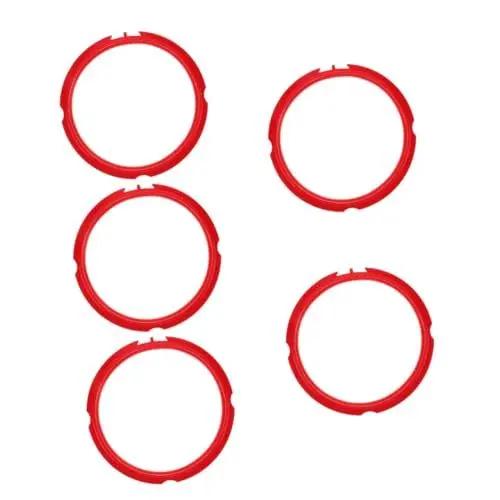 Produktbild: Uonlytech 5St Schnellkochtopfdichtung Ring für Schnellkochtopf Küchenhelfer Druckkocher Dichtungsring Silikon Dichtungsring Topfdichtringe Dichtungsringe für Haushalts-Schnellkochtöpfe rot