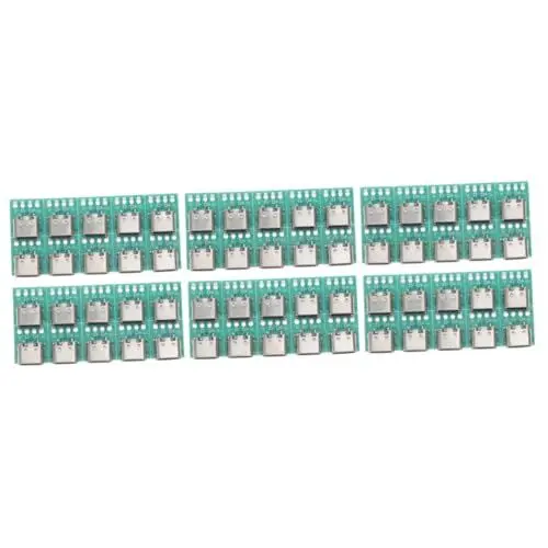 Produktbild: Uonlytech 60 Stück Typ C Testplatine Leiterplatten Unterstützungsmodul Leiterplatten Konverterplatine Für Kabel USB 31 Typ C Stecker 1 Zu 3 Konverter 31 Typ C Stecker Leiterplatten