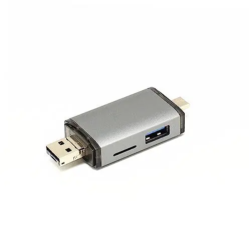 Produktbild: Uonlytech 6 1 Leser 6-in-1-Typ-C-OTG-Lesegerät Lesegerät für Computer Lesegerät Light Grey