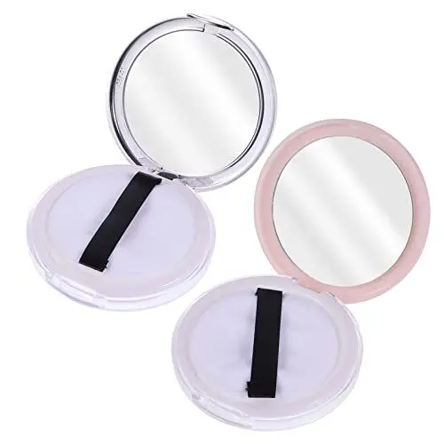 Produktbild: Uonlytech 2st Ausgabe Leerer Tonerkartuschen Nachfüllbar Lose Pulver Halter Eiweißpulver Für Männer Reise Gesicht Pulver Fall Rouge Box Schwarzer Pfeffer Plastik Aufbewahrungskiste Reisen