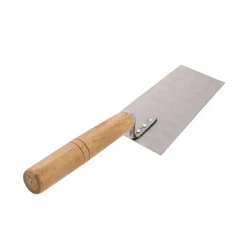 Produktbild: Uonlytech Kelle mit Holzgriff Betonglätter Gipswerkzeuge Mörtel Glättkelle Kunstgipskelle Kelle Betonwerkzeug Trockenbau-Verputzwerkzeug Ecken mit einer Glättkelle bearbeiten Lehmkelle Stahl