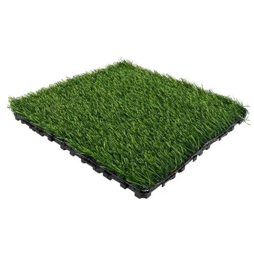 Produktbild: Uonlytech Kunstrasenmatte Wetterfester Rasenboden für Innen Außen Realistisches Pflegeleichtes Dekorationsmaterial für Garten Terrasse und Spielplatz
