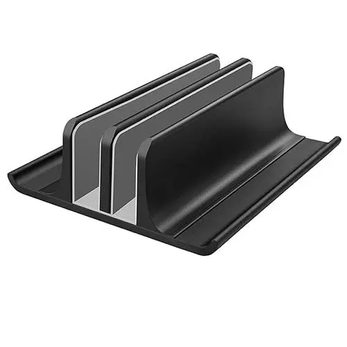 Produktbild: Uonlytech Laptop Stand Aus Aluminiumlegierung Vertikaler Laptop-kühler Für Desktop Rustfrei rutschfest Und Tragbar Zur Wärmeableitung Für Einen Ordentlichen Arbeitsplatz