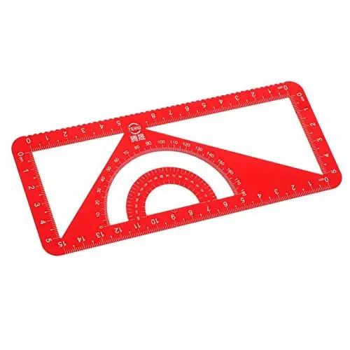 Produktbild: Uonlytech Lineal-set Aus Aluminiumlegierung Dreieck-lineal Winkelmesser Für Messungen Schul- Und Schreibwaren Geometrie-lineal-set Werkzeuge Zeichenwerkzeuge