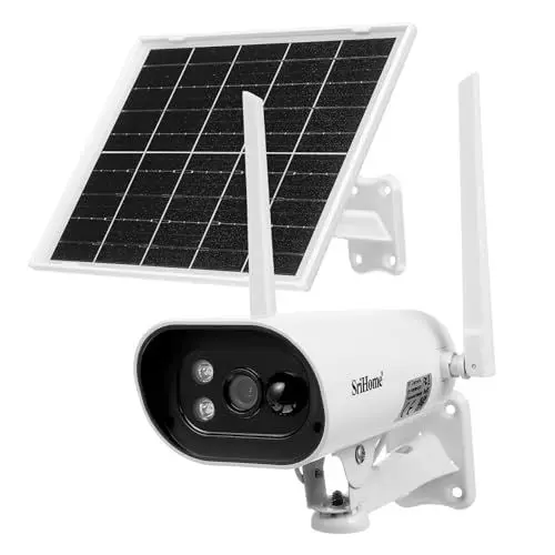 Produktbild: Uonlytech Solar Outdoor Videokamera Drahtlose Kameras Solarpanel Kamera Kameras Für Die Zu Hause Draußen Solar Außen Solarkamera Solarstrom Kamera Abs