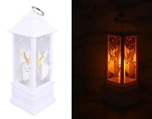 Produktbild: Uonlytech Weihnachtsengel dekorative Laternen tragbare Kerzenlampe hängende Laterne für Weihnachtsfeier nach Hause im Freien - Größe l